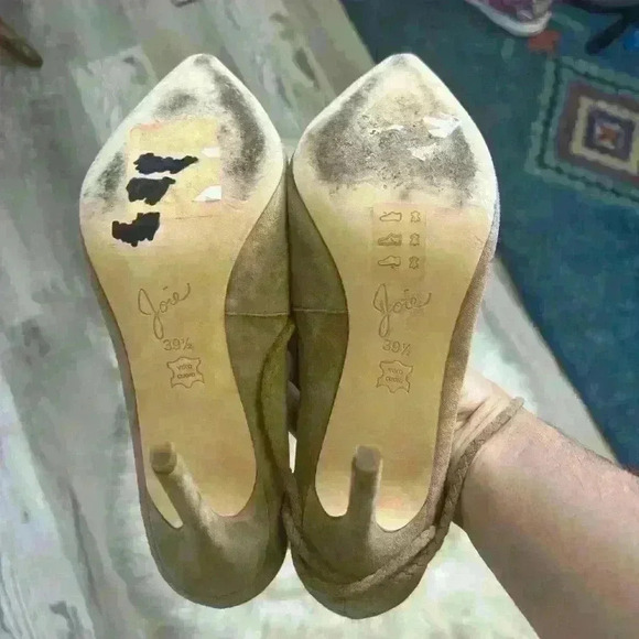 Joie Angelynn Pump tan beige pointed sided ankle heels sz 39.5 or 9-9.5 - Picture 7 of 7